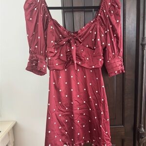 For Love of Lemons Red Polka Dot Dress